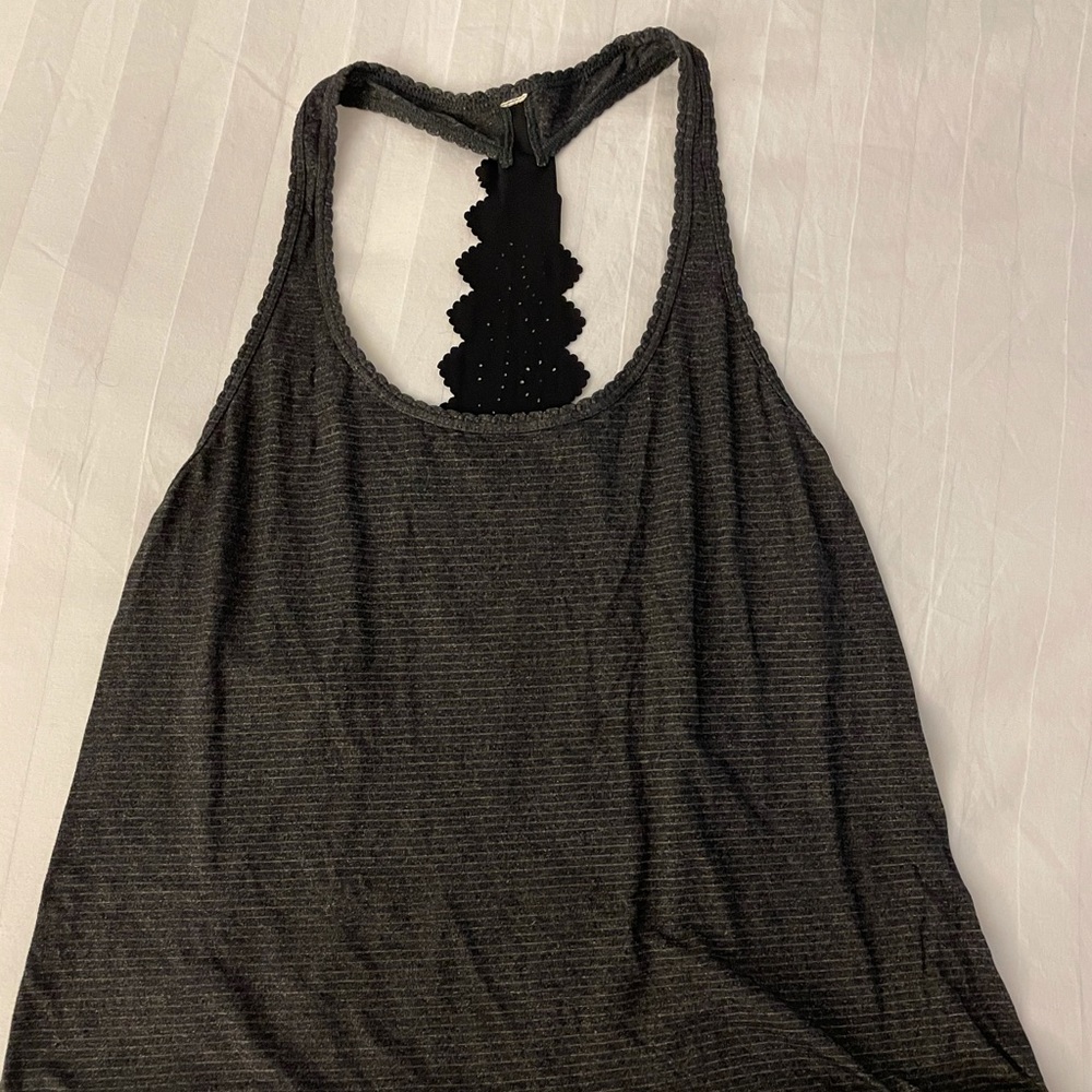 Lululemon Gray Striped Tank Top